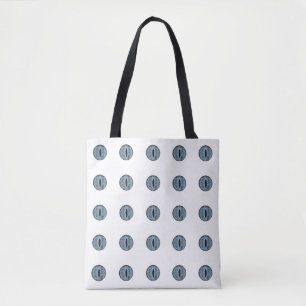 Halloween Blue Polka Dot Eyes Tote Bag