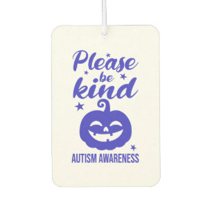 Halloween Blue Pumpkin Autisim Awareness Car Air Freshener