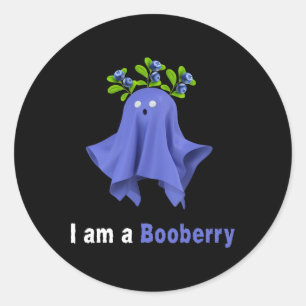 Halloween Blueberry Costume Ghost Funny Blueberry Classic Round Sticker