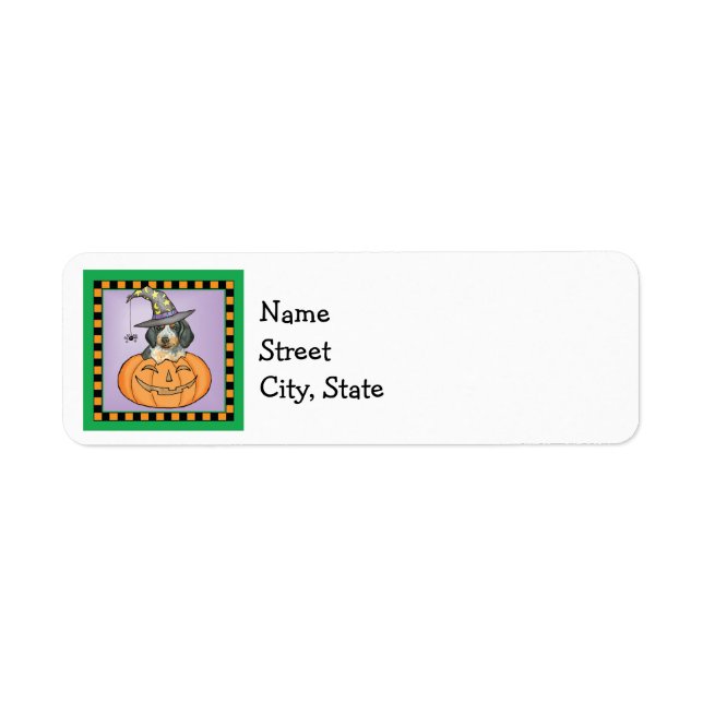 Halloween Bluetick Label Return Address Label (Front)