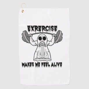 Halloween Bodybuilder Gym Fitness - Ghost Workout  Golf Towel