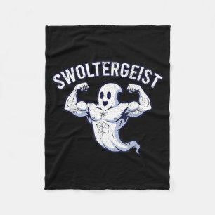 Halloween Bodybuilding Ghost Funny Swoltergeist Fleece Blanket