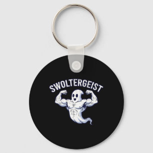 Halloween Bodybuilding Ghost Funny Swoltergeist Key Ring
