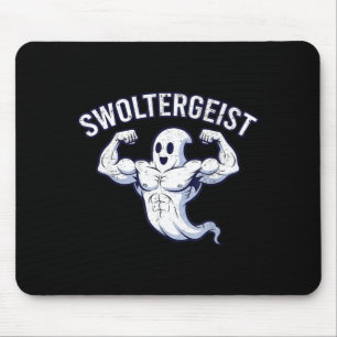 Halloween Bodybuilding Ghost Funny Swoltergeist Mouse Pad