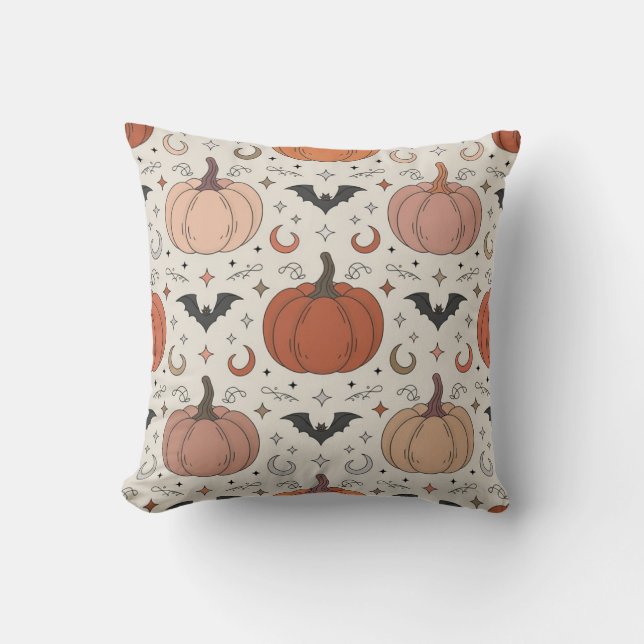 Halloween Boho pattern Cushion (Front)