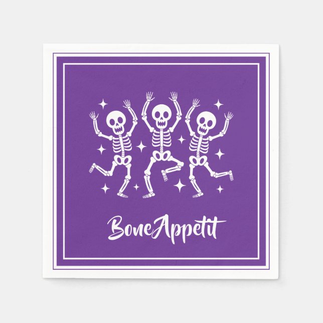 Halloween Bone Appetit  Napkin (Front)