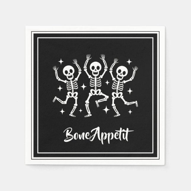 Halloween Bone Appetit  Napkin (Front)
