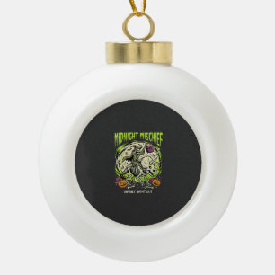 Halloween Bone Rider Mischief Ceramic Ball Christmas Ornament