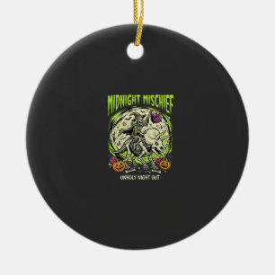 Halloween Bone Rider Mischief Ceramic Ornament
