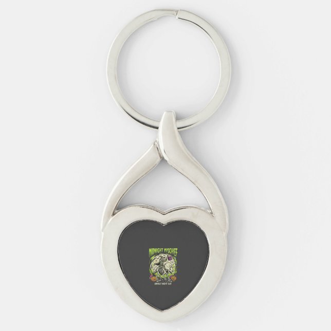 Halloween Bone Rider Mischief Key Ring (Front)