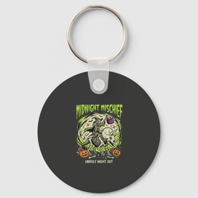 Halloween Bone Rider Mischief Key Ring (Front)