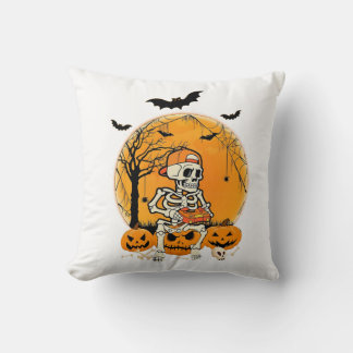 Halloween BonePumpkin Cushion