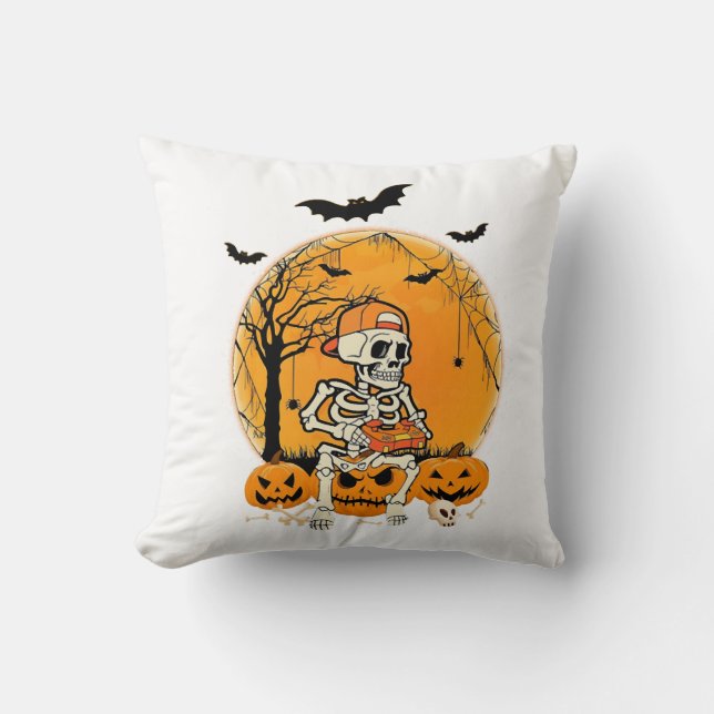 Halloween BonePumpkin Cushion (Front)