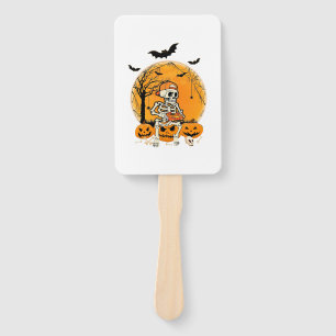 Halloween BonePumpkin Hand Fan
