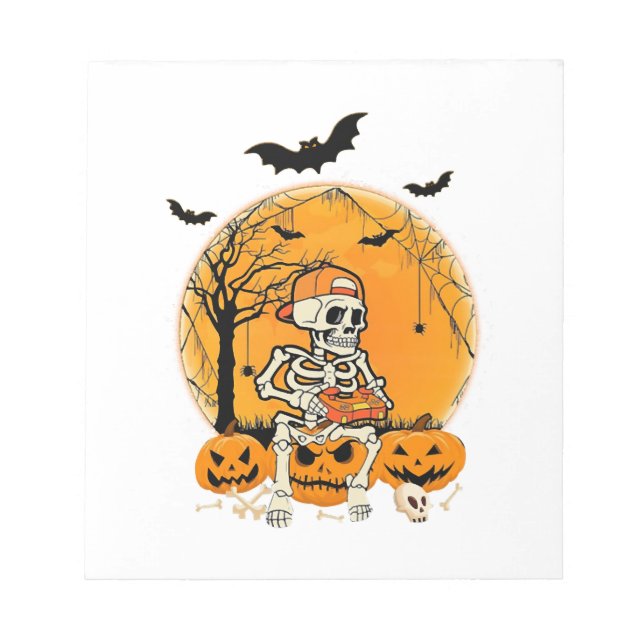 Halloween BonePumpkin Notepad (Front)