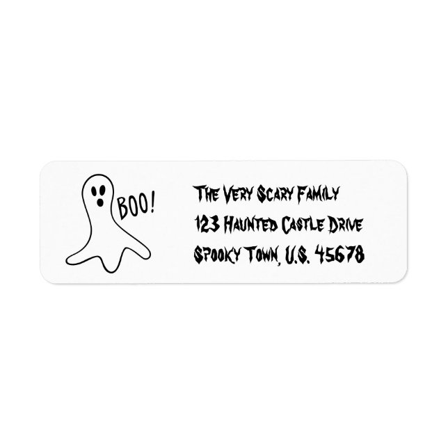 Halloween Boo Address Labels by RoseWrites (Front)