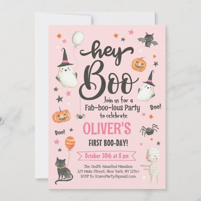 Halloween Boo Bash Invitation-Costume Party-Spooky Invitation (Front)