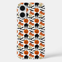 Halloween Boo Bats Cat Pumpkin And Moon Drawing