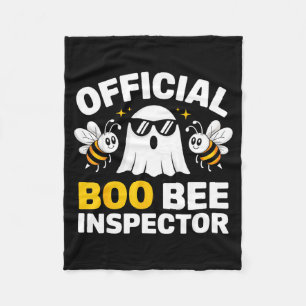 Halloween boo bee inspector funny costume men fleece blanket