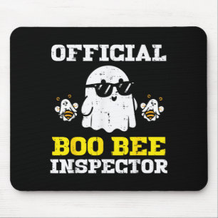 Halloween Boo Bee Inspector Funny Costume Men Mouse Pad