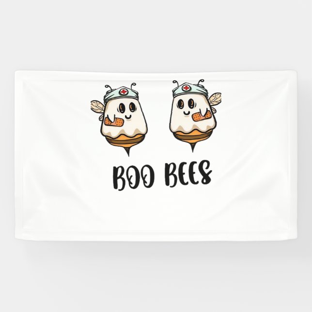Halloween Boo Bees Nurse Classic T-Shirt Banner (Horizontal)