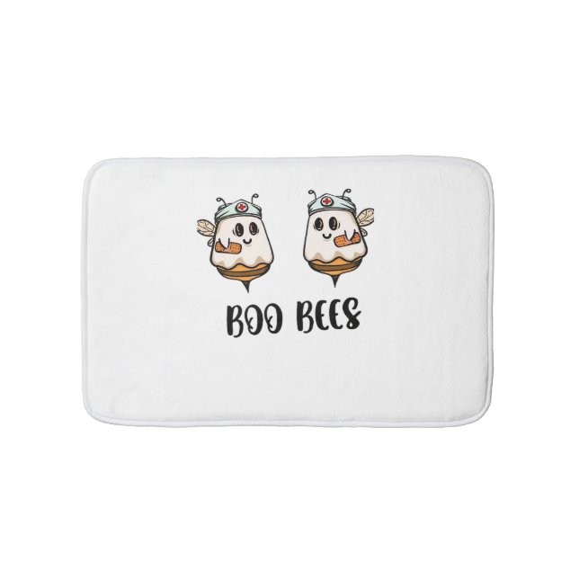 Halloween Boo Bees Nurse Classic T-Shirt Bath Mat (Front)