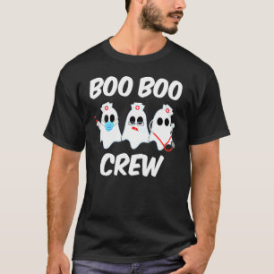 Halloween Boo Boo Crew Ghost Nurse Costume Rn Nurs T-Shirt
