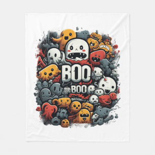 Halloween Boo Boo Crew Nurse Spooky Festival Fleece Blanket