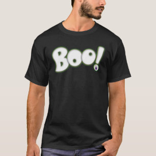 Halloween Boo Cartoon Lettering Ghost Eyeball T-Shirt