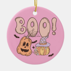 Halloween Boo Ceramic Ornament