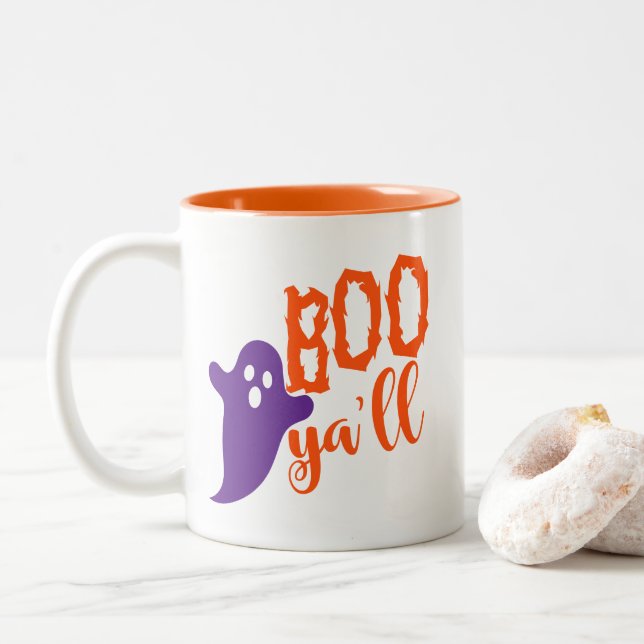 Halloween Boo Coffee Mug (With Donut)
