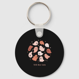 Halloween Boo Crew Cute Ghosts Nicu Nurse Premium Key Ring
