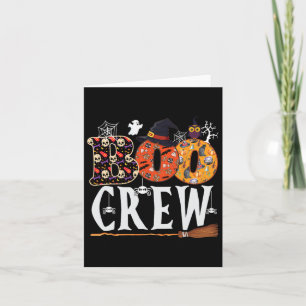 Halloween Boo Crew Funny Men Women Kids Card