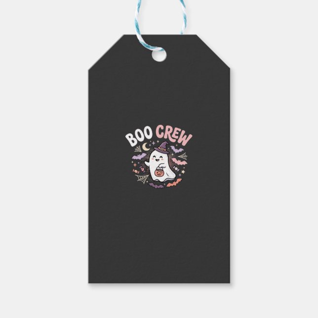 Halloween Boo Crew Ghost Gift Tags (Front)