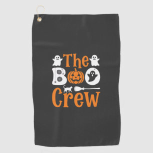 Halloween Boo Crew Ghost Pumpkin Cat Design Golf Towel