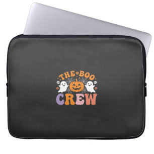 Halloween Boo Crew Ghost Pumpkin Design_1 Laptop Sleeve