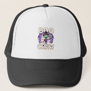 Halloween Boo Crew Zombie Family Vector Design Trucker Hat