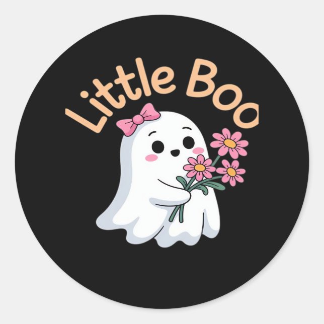 Halloween Boo Cute Family Classic Round Sticker (Front)