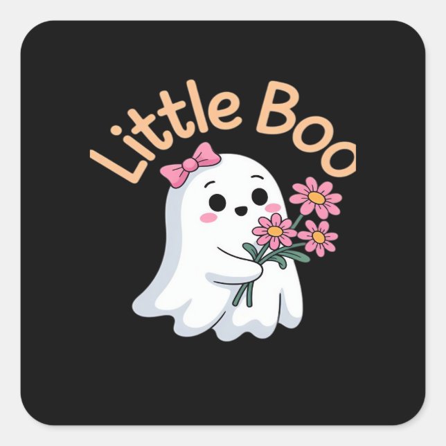 Halloween Boo Cute Family Square Sticker (Front)