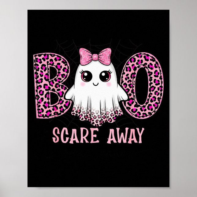 Halloween Boo E Away Breast Cancer Awareness Cute  Poster (Front)
