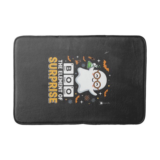 Halloween Boo Element of Surprise Ghost Design_1 Bath Mat (Front)