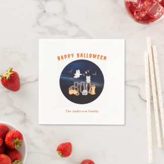 Halloween BOO from spooky Characters personalised Napkin