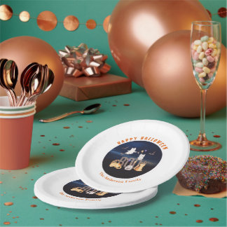 Halloween BOO from Spooky Characters personalised Paper Plate