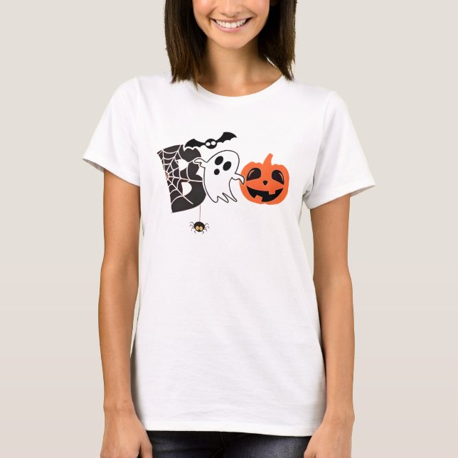 Halloween Boo Funny Halloween T-Shirt (Front)