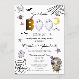 Halloween Boo Ghost Baby Shower Invitation