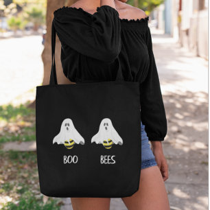 Halloween Boo Ghost Bees Adult  Funny Tote Bag