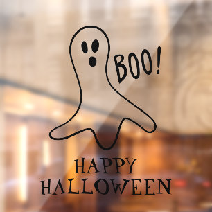 Halloween boo ghost black custom text decor