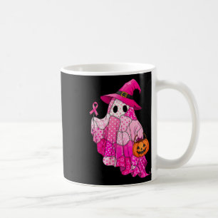 Halloween Boo Ghost Breast Cancer Awareness Pink B Coffee Mug