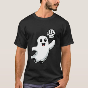 Halloween Boo Ghost Playing Volleyball Funny Toddl T-Shirt