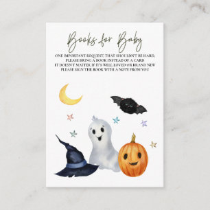 Halloween Boo Ghost Pumpkin Books for Baby Enclosure Card